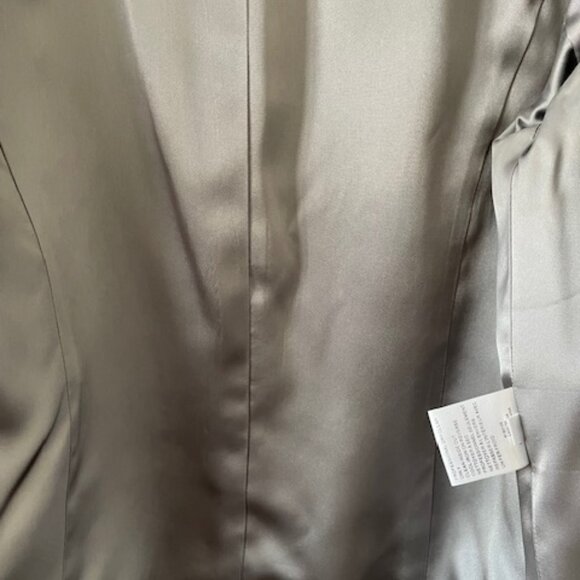 Jacques Vert VTG Jacket -metallic Gray -cropped tailord - Size 10 - Picture 3 of 9